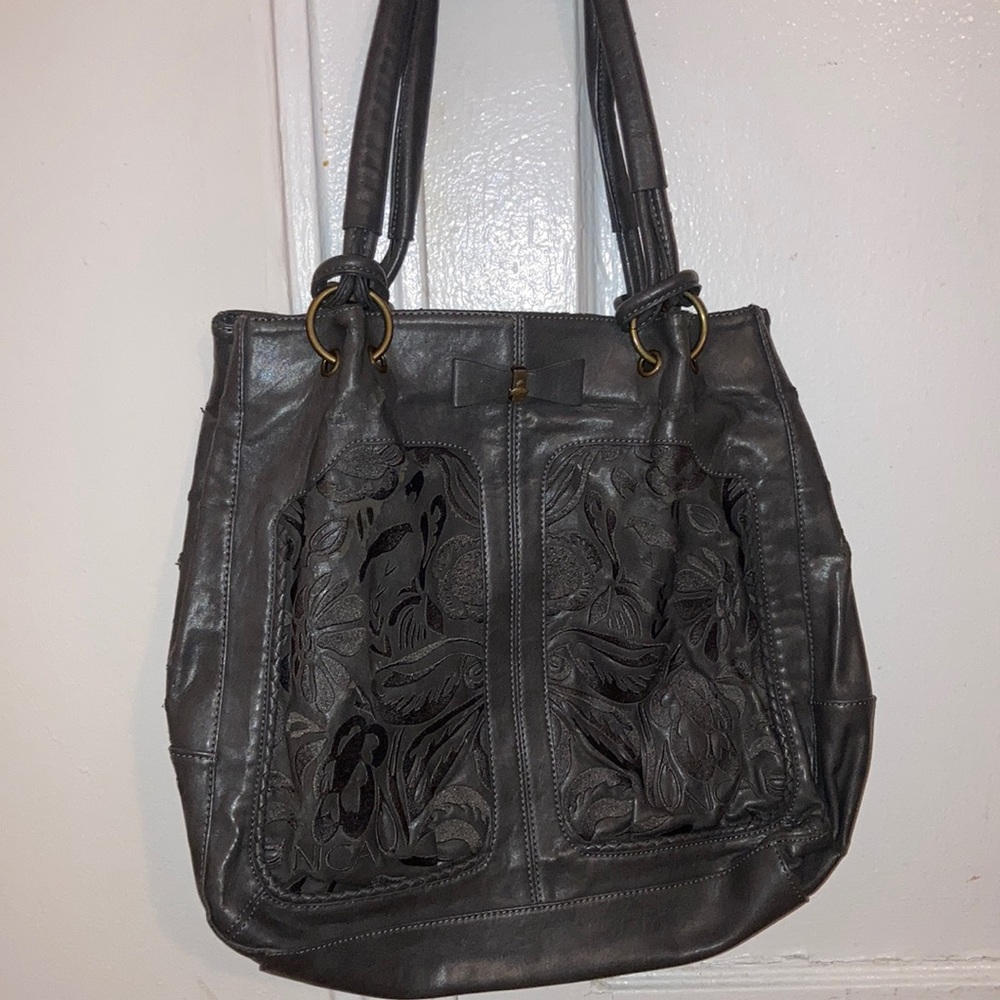 Adorable vegan tote Nica tote bag with bow